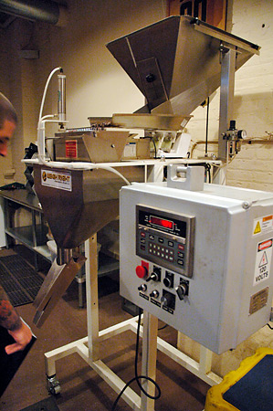 Weighing out the beans Weighing out the beans